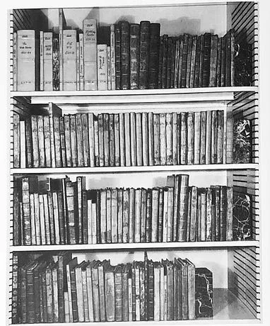 A shelf of Emerson's bound notebooks - featured archival image