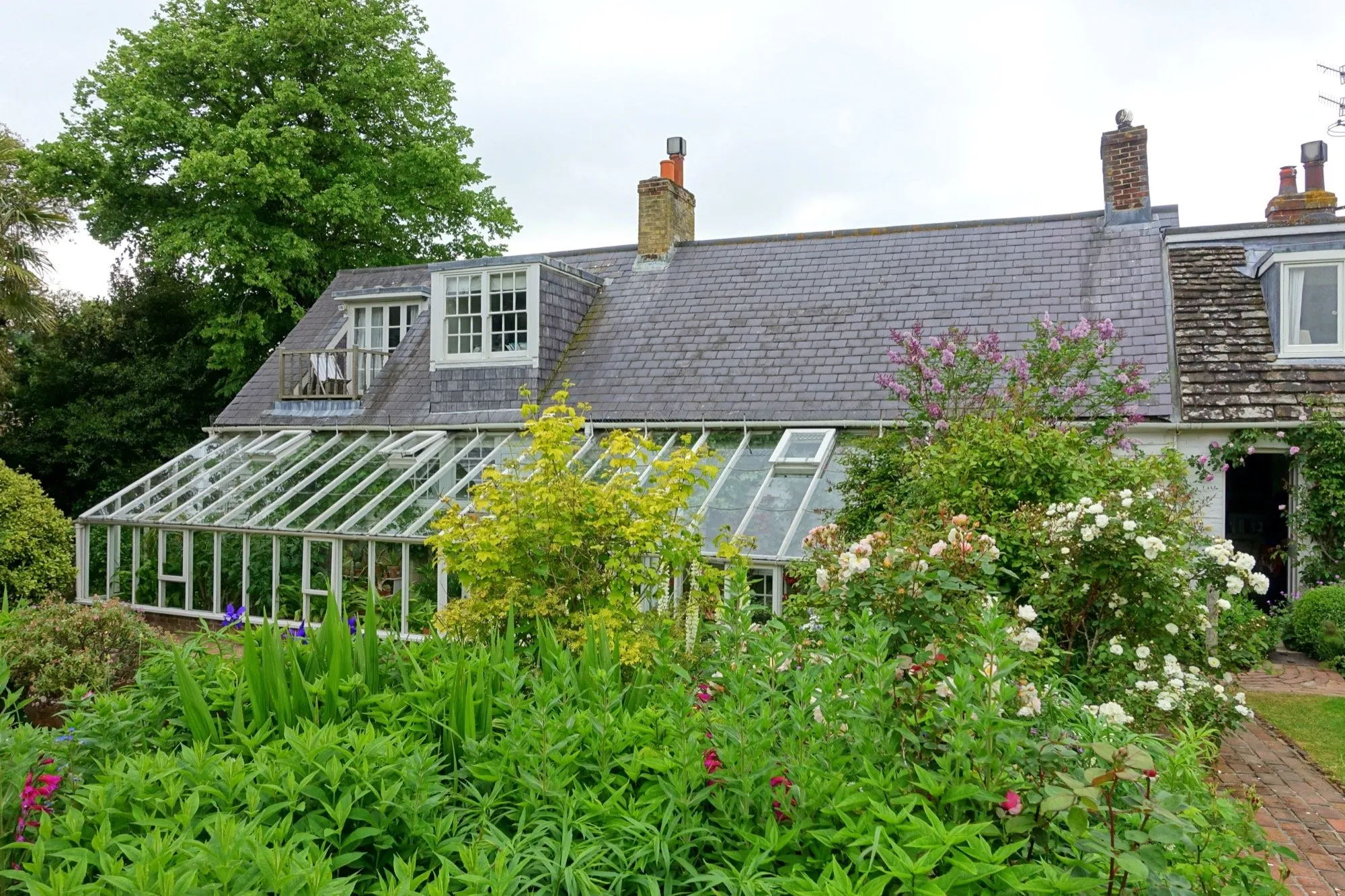 The garden and greenhouse at Monk's House